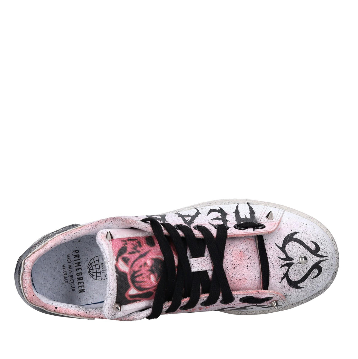 Sneakers in ecopelle e tessuto 