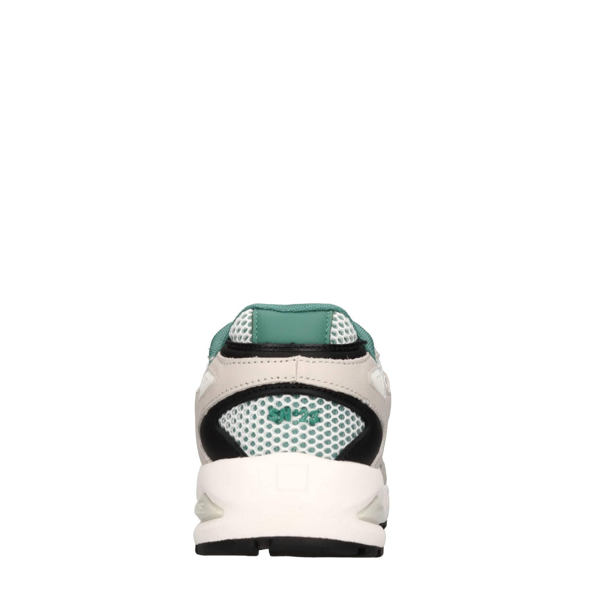 Sneakers in pelle e tessuto 