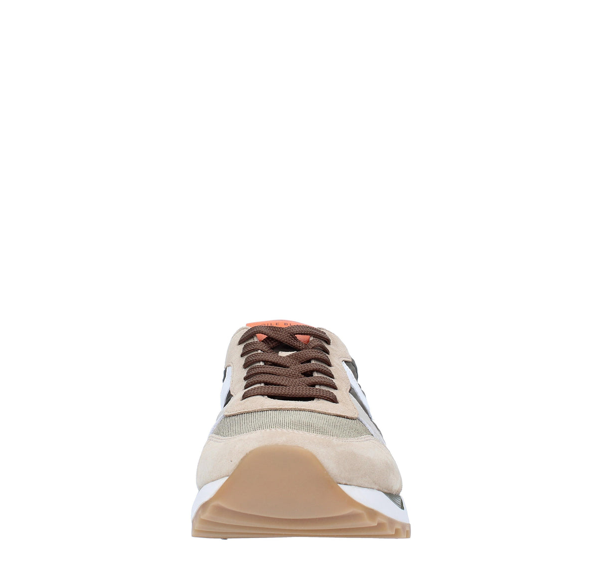 Sneakers in camoscio pelle e tessuto 