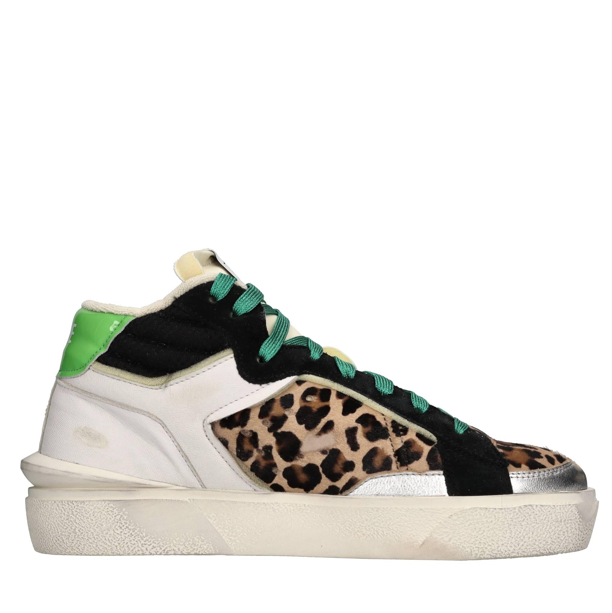 Sneakers in pelle e cavallino 