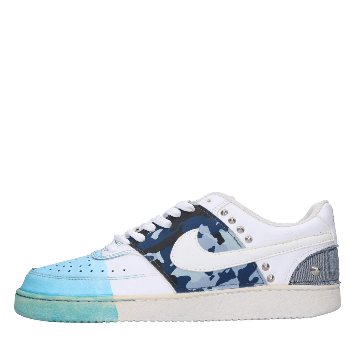 Sneakers in ecopelle e tessuto 