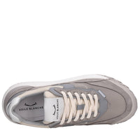 Sneakers in camoscio pelle e tessuto 