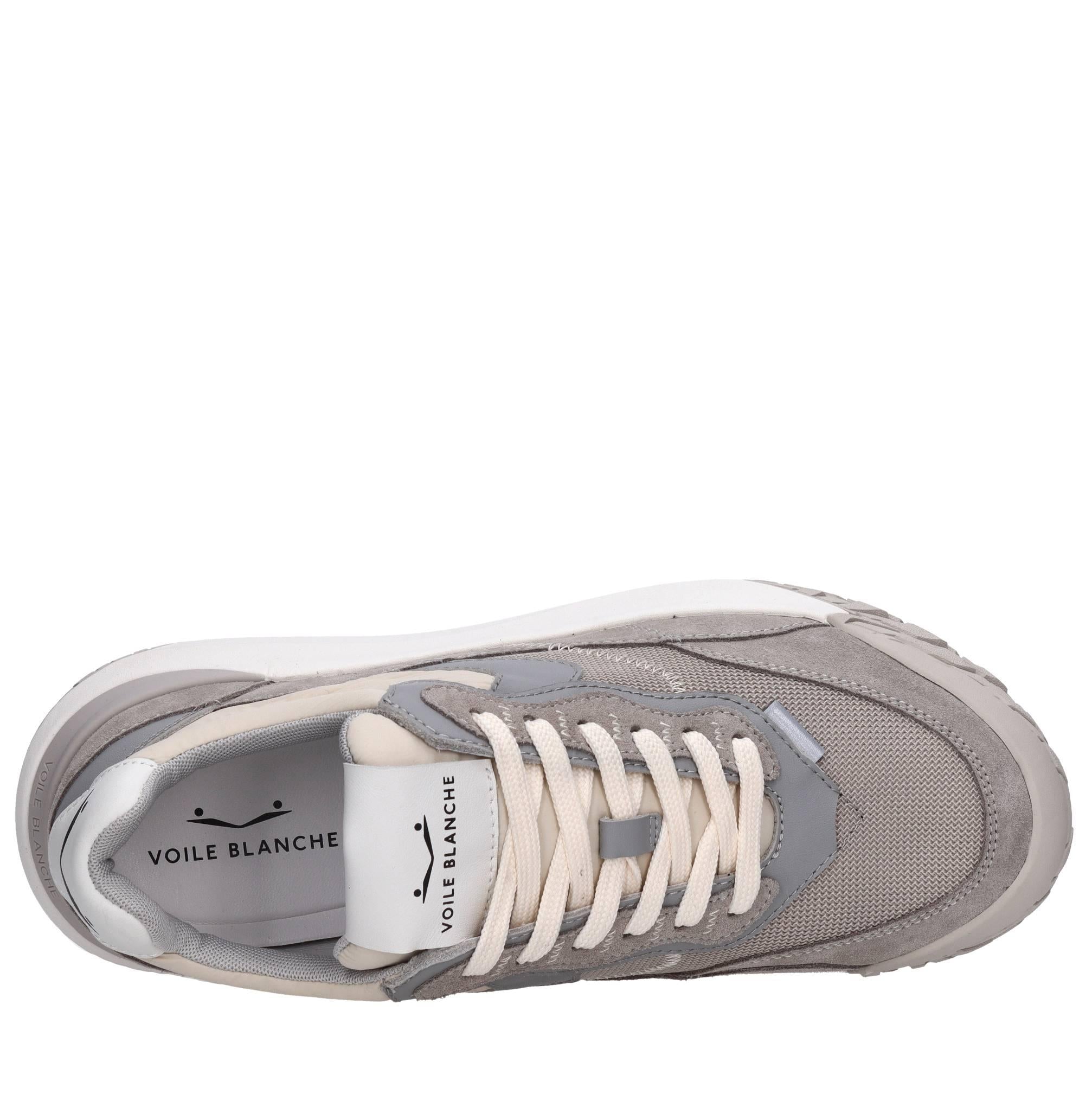 Sneakers in camoscio pelle e tessuto 
