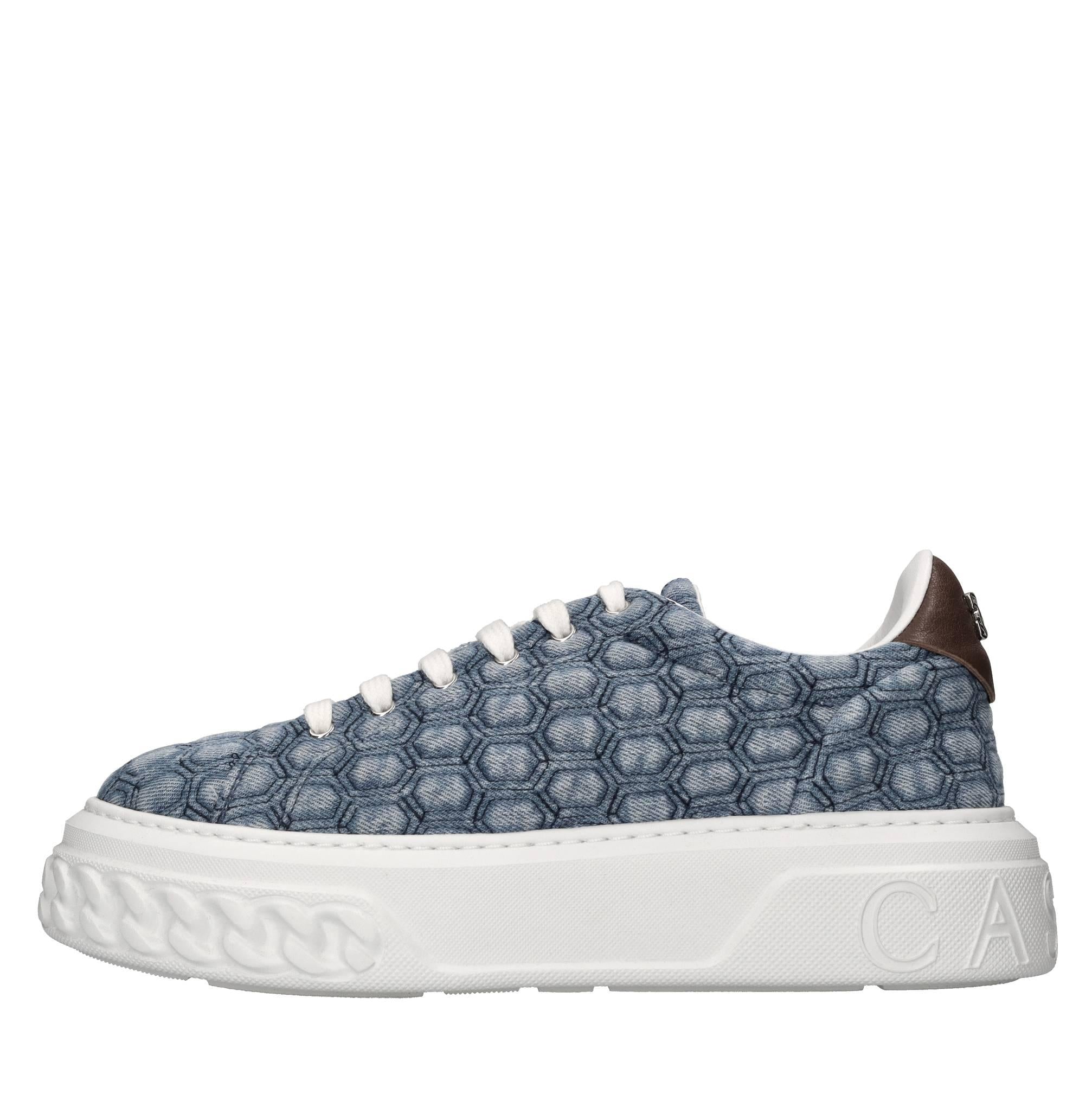 Sneakers Off road in tessuto jeans e pelle 