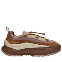 Sneakers in camoscio e tessuto 