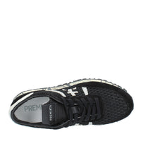 Sneakers in camoscio e tessuto 