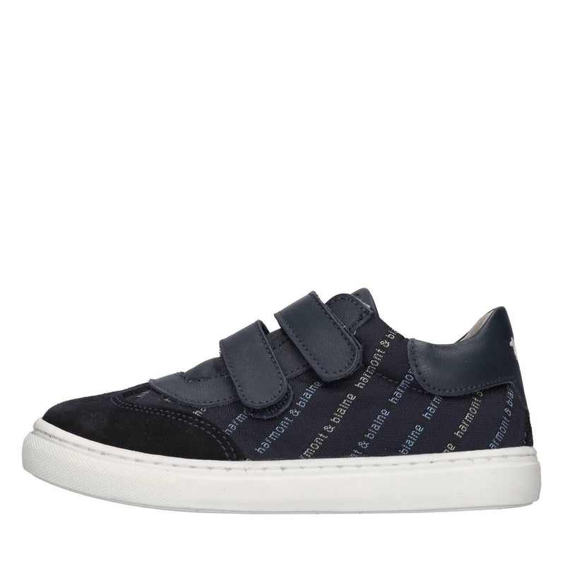Sneakers in pelle e tessuto 