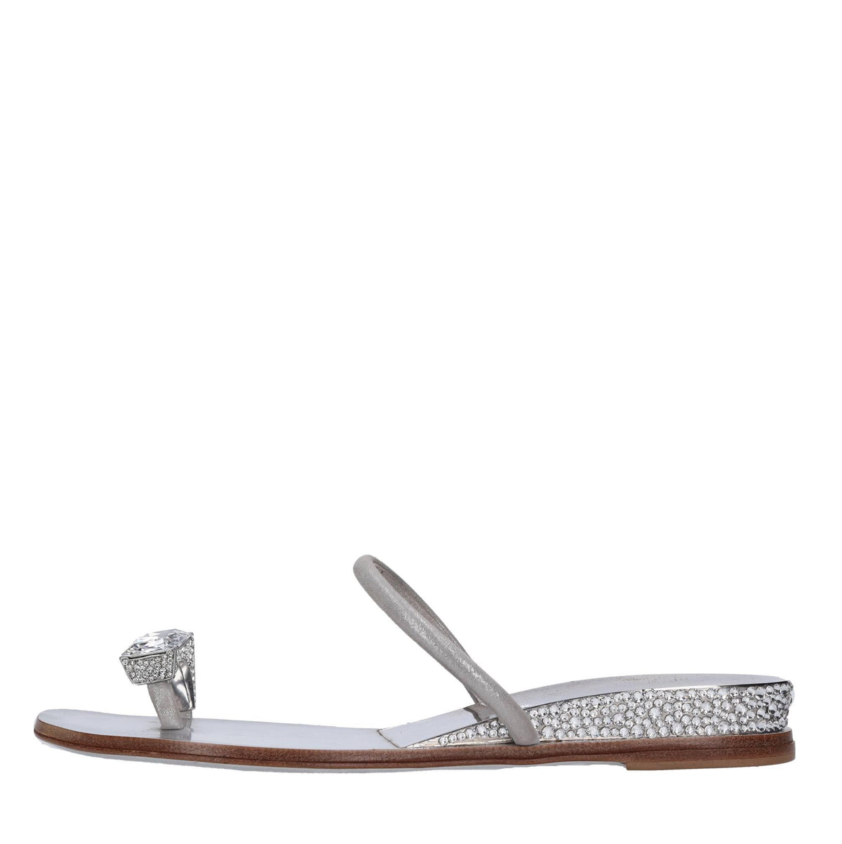 Mules in pelle e Swarovski 
