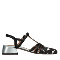 Décolleté slingback in pelle 