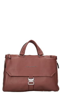 Borsa portadocumenti espandibile in pelle<BR/> 