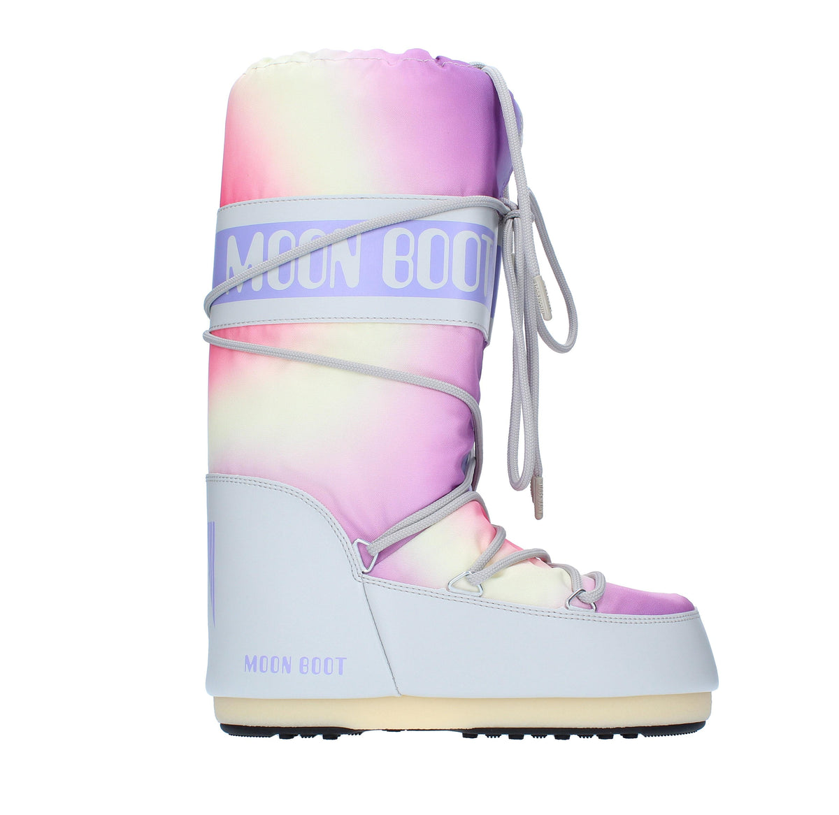 Stivali da neve modello ICON TIE DYE MOON BOOT in nylon tecnico idrorepellente 