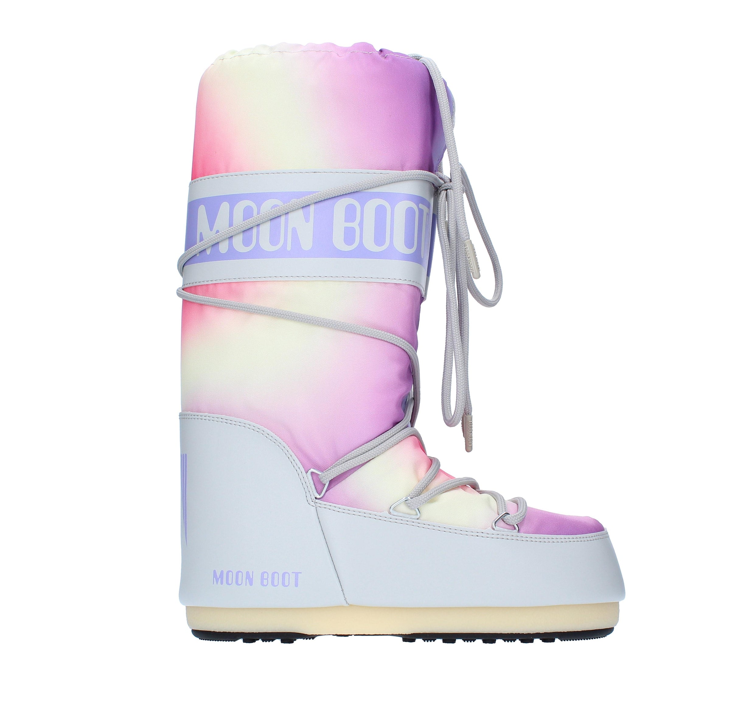 Stivali da neve modello ICON TIE DYE MOON BOOT in nylon tecnico idrorepellente 