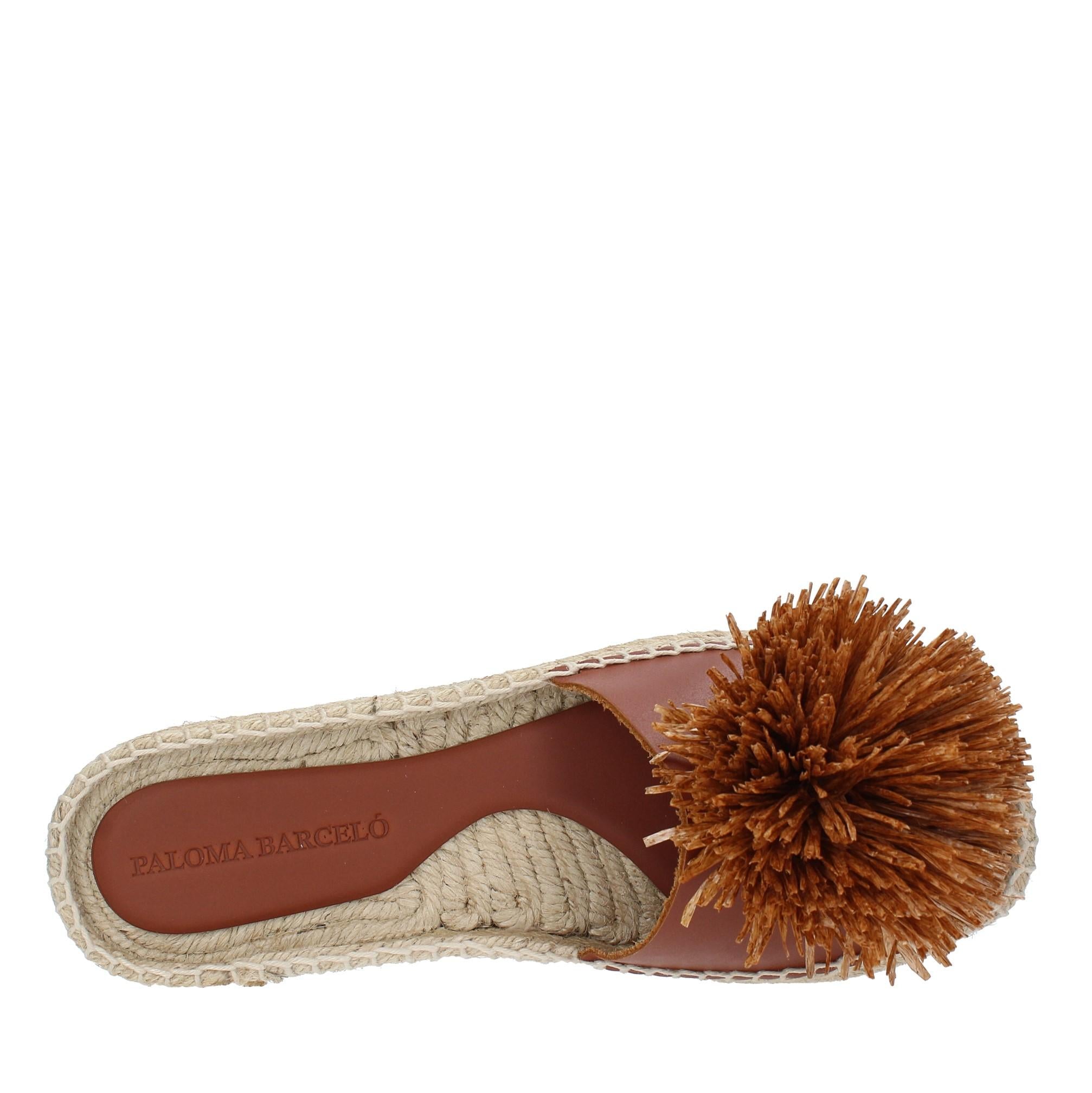 Mules modello FUJI in pelle e rafia 