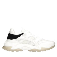 Sneakers in ecopelle e tessuto 