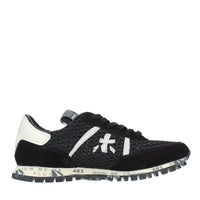 Sneakers in camoscio e tessuto 