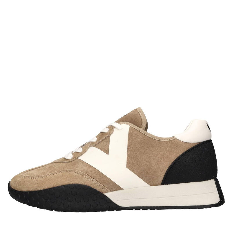 Sneakers in camoscio, tessuto e gomma 