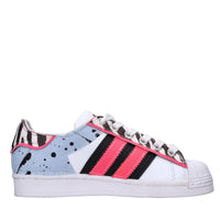 Sneakers in pelle e tessuto 