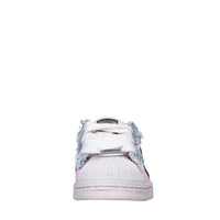 Sneakers in pelle e tessuto 