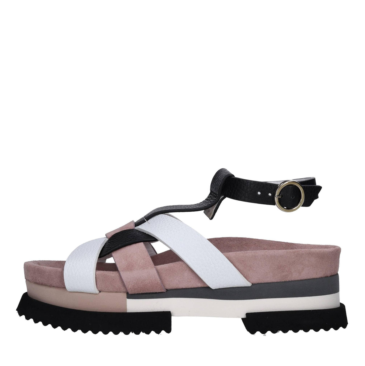 Sandali in pelle e camoscio 