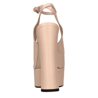 Décolleté slingback in pelle 