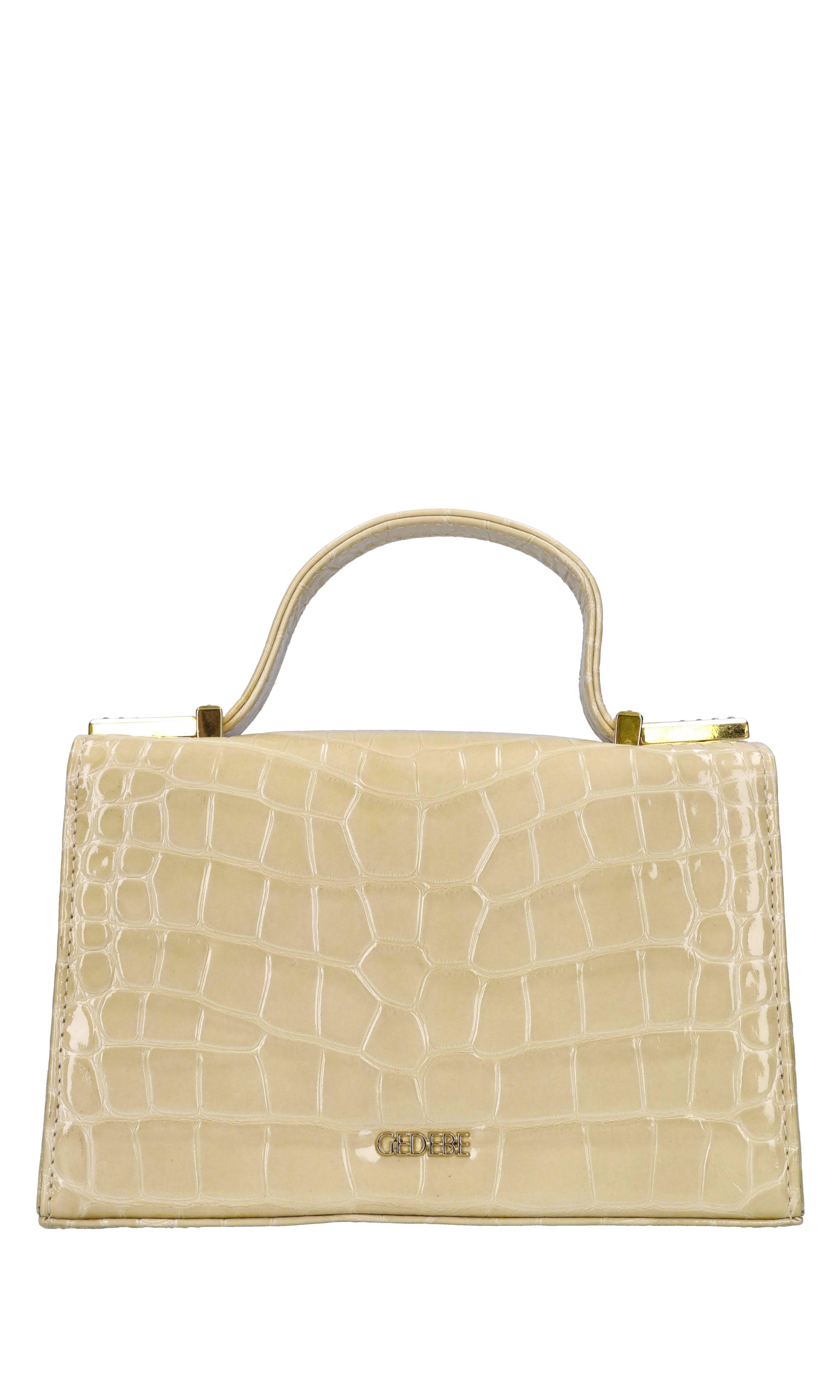 Borsa in pelle stampa cocco 