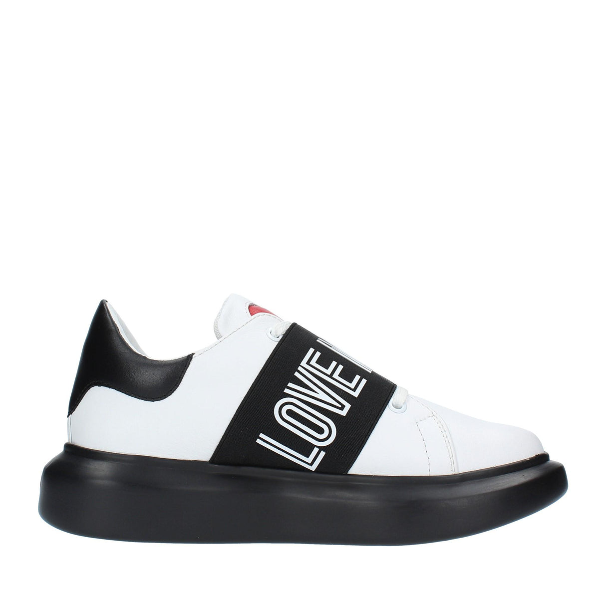 Sneakers in pelle e tessuto 