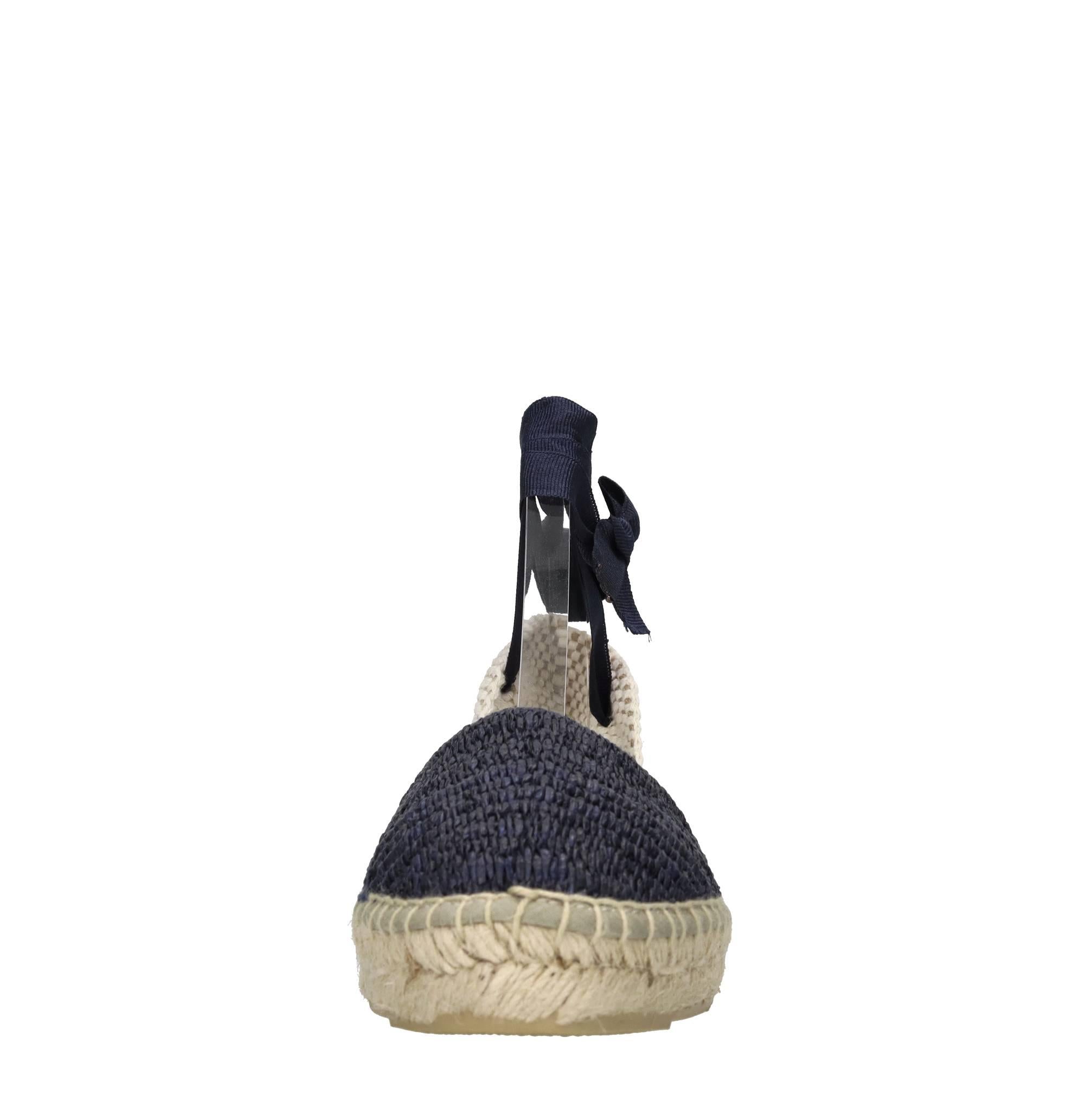 Flat espadrillas in rafia e tessuto 