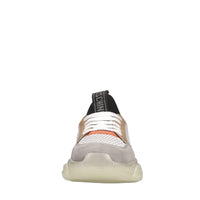 Sneakers in tessuto e pelle 