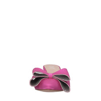 Mules in raso e glitter 