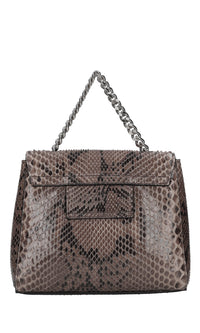 Borsa-marsupio in pelle stampa pitone 