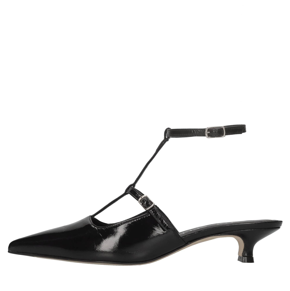 Décolleté slingback in pelle 
