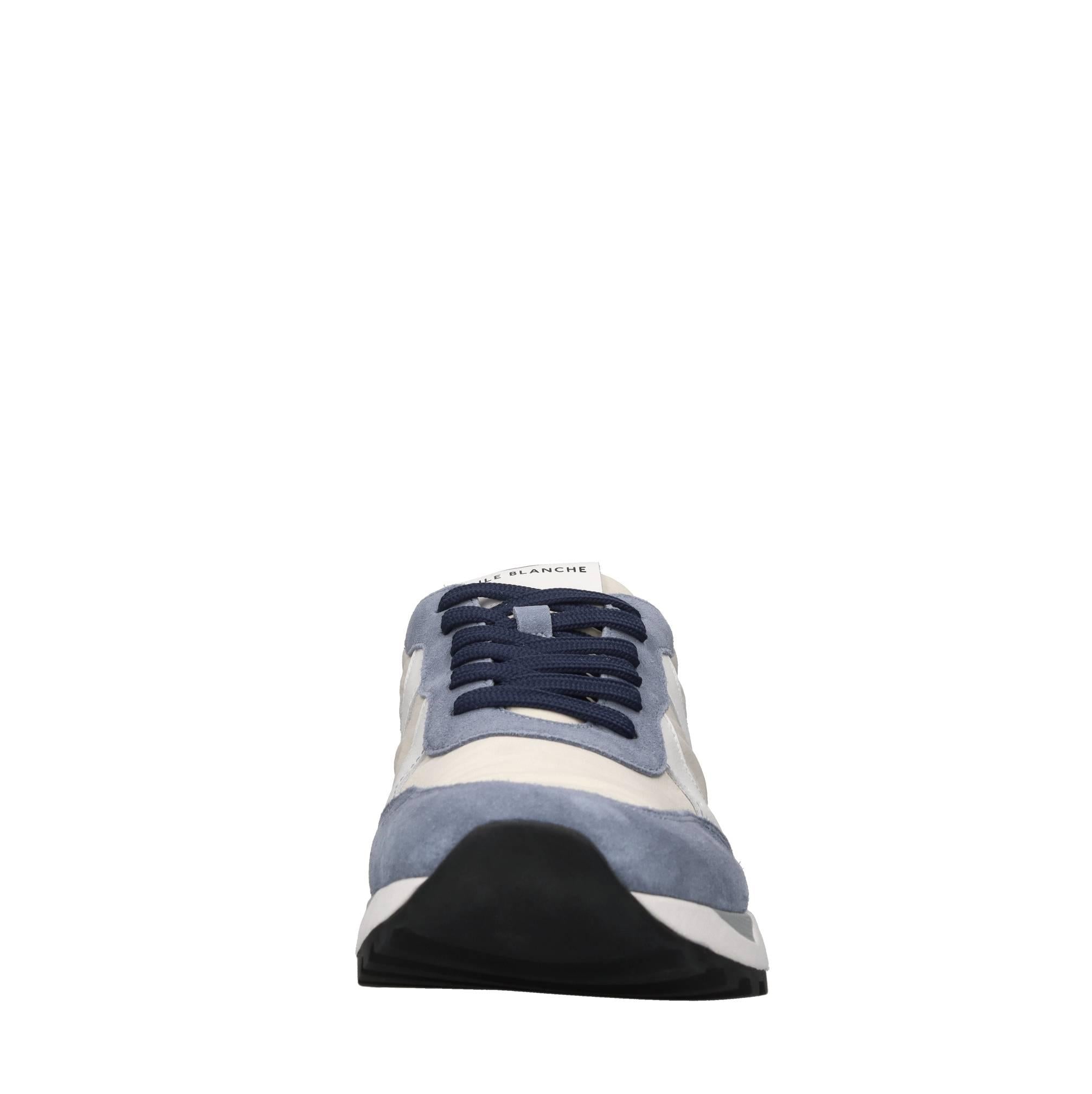 Sneakers in pelle e tessuto 