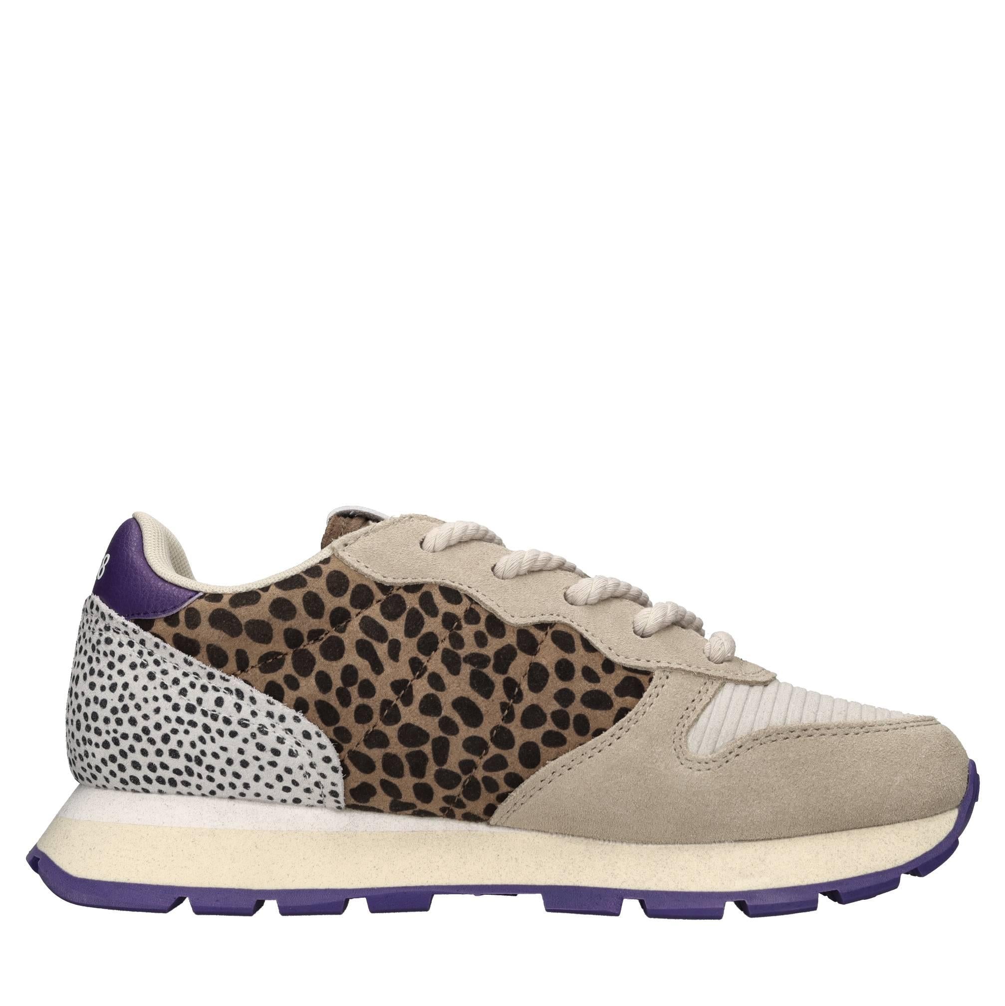 Sneakers Ally Winter in camoscio, tessuto ed ecopelliccia 