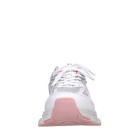 Sneakers in pelle e tessuto 