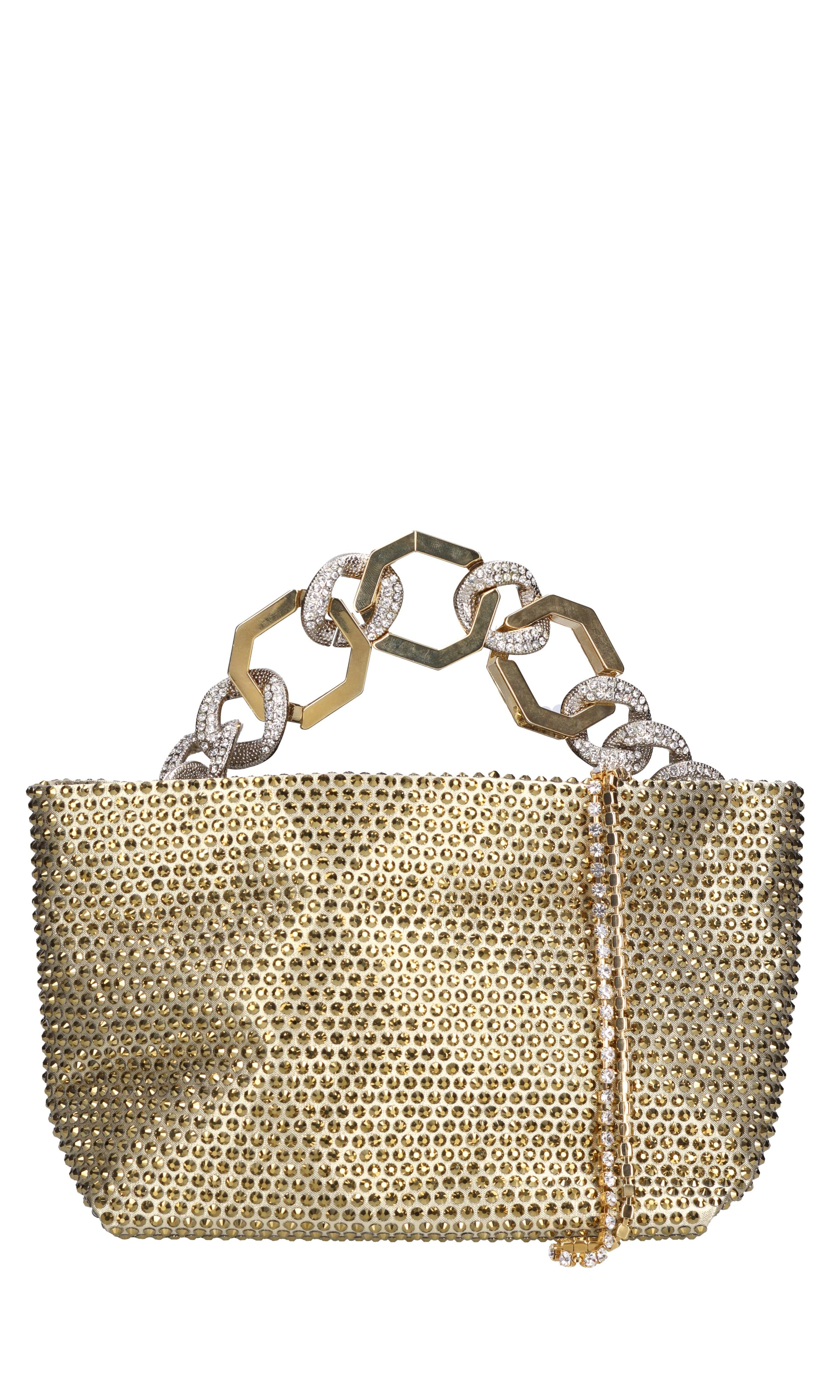 Borsa Jessye in tessuto e strass 
