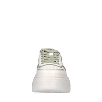 Sneakers in pelle e tessuto 