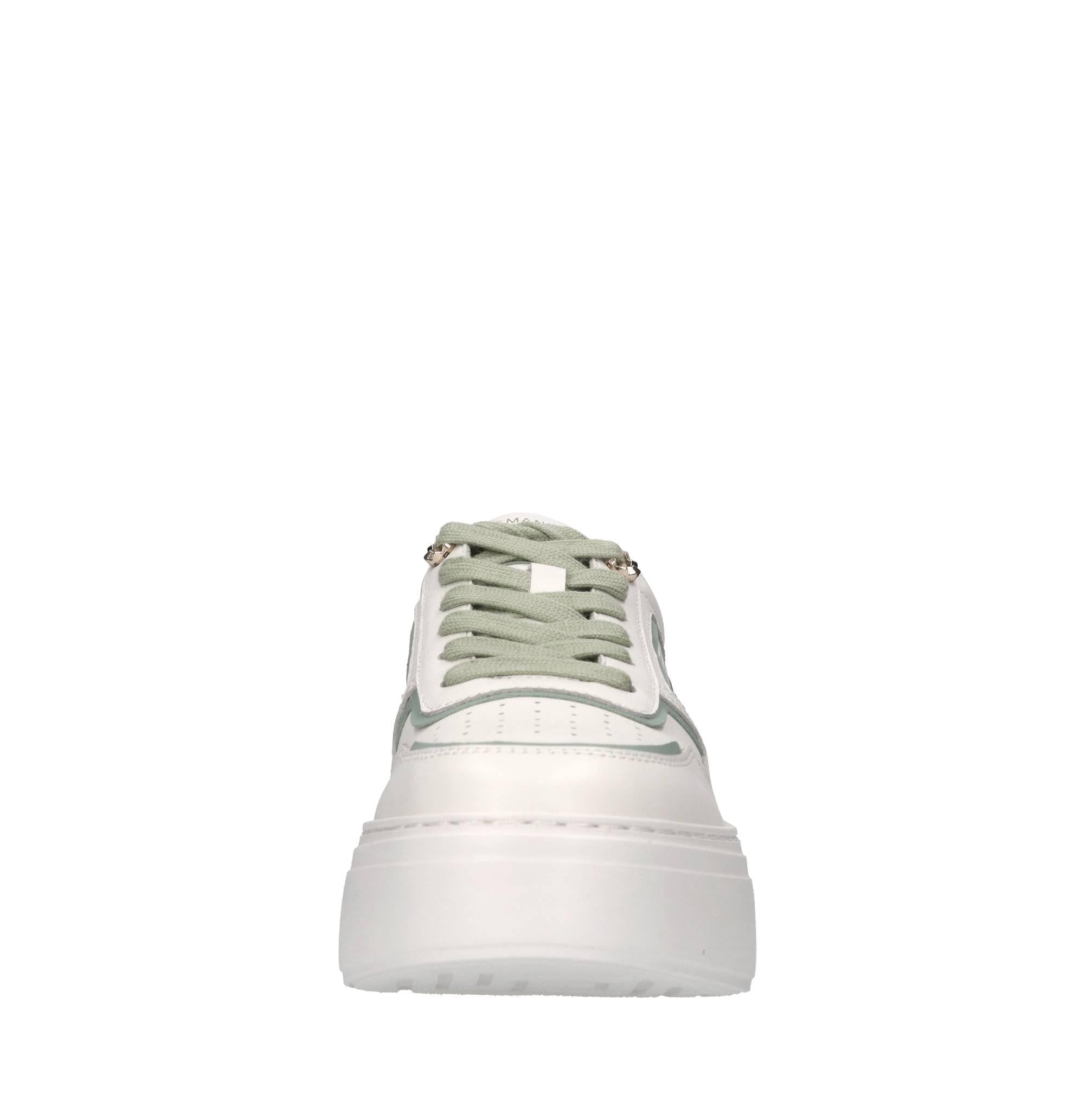 Sneakers in pelle e tessuto 
