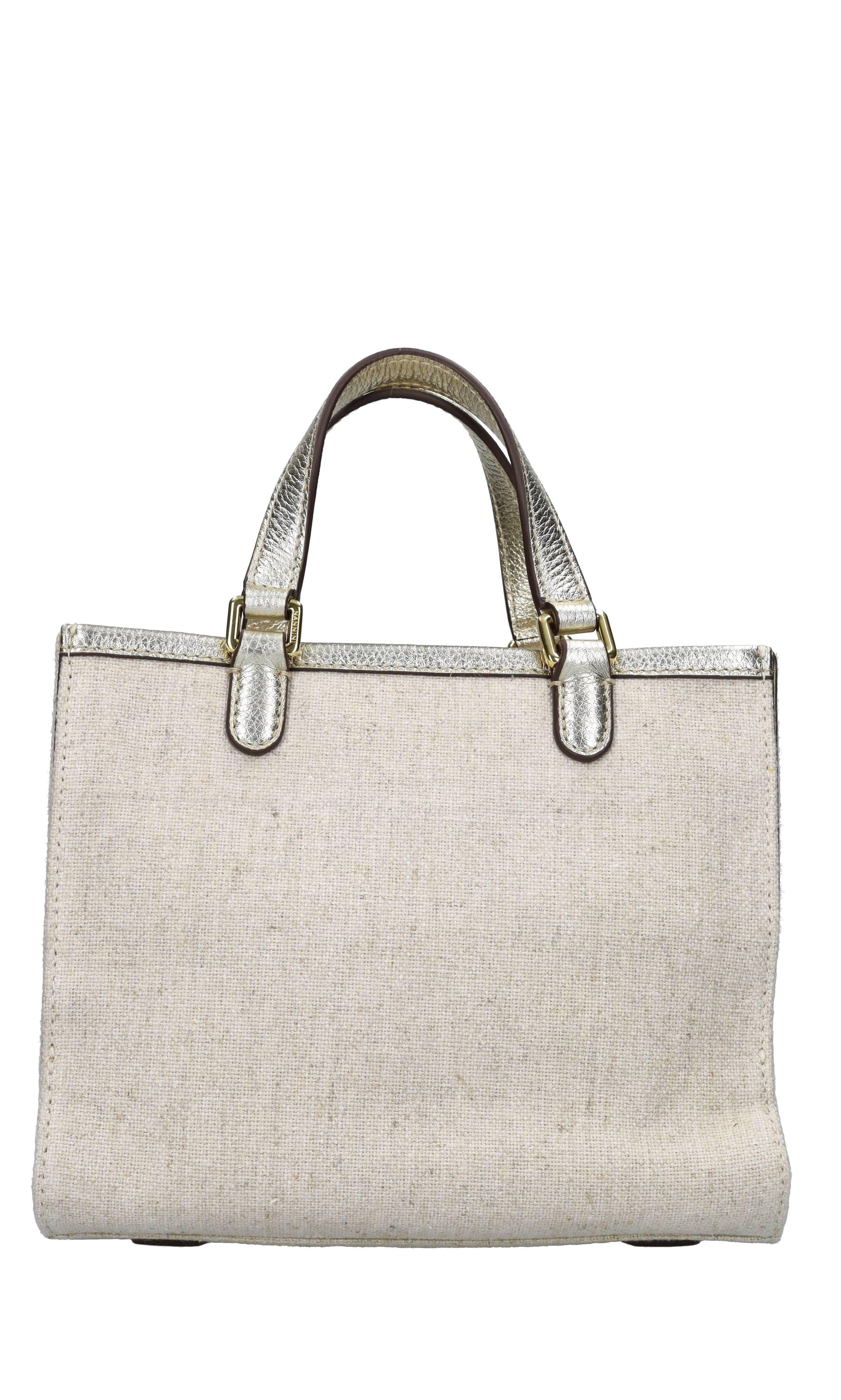 Borsa in tessuto e pelle 