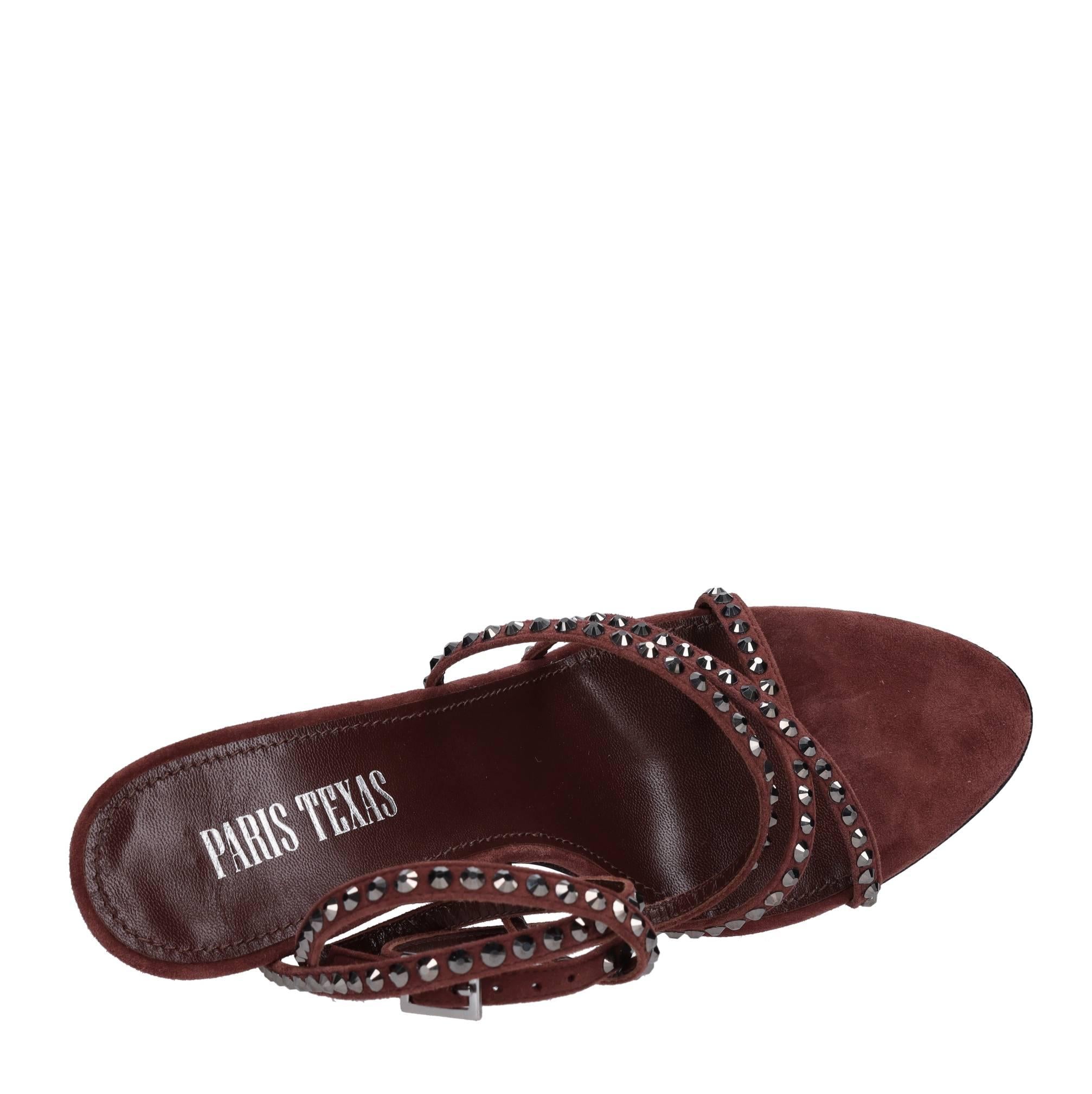 Sandali holly zoe in camoscio con strass 