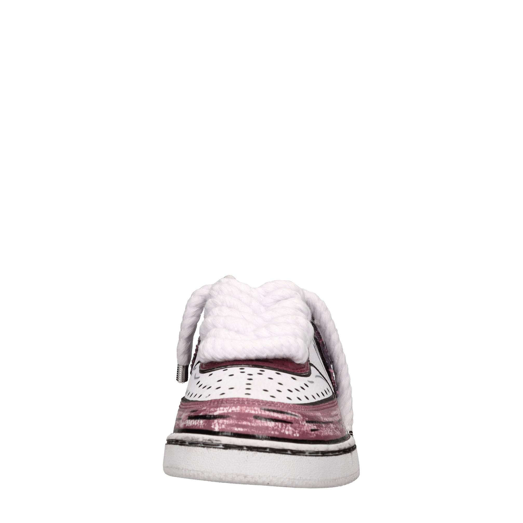 Sneakers in ecopelle e tessuto 