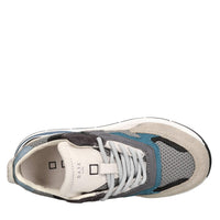 Sneakers in camoscio e tessuto 