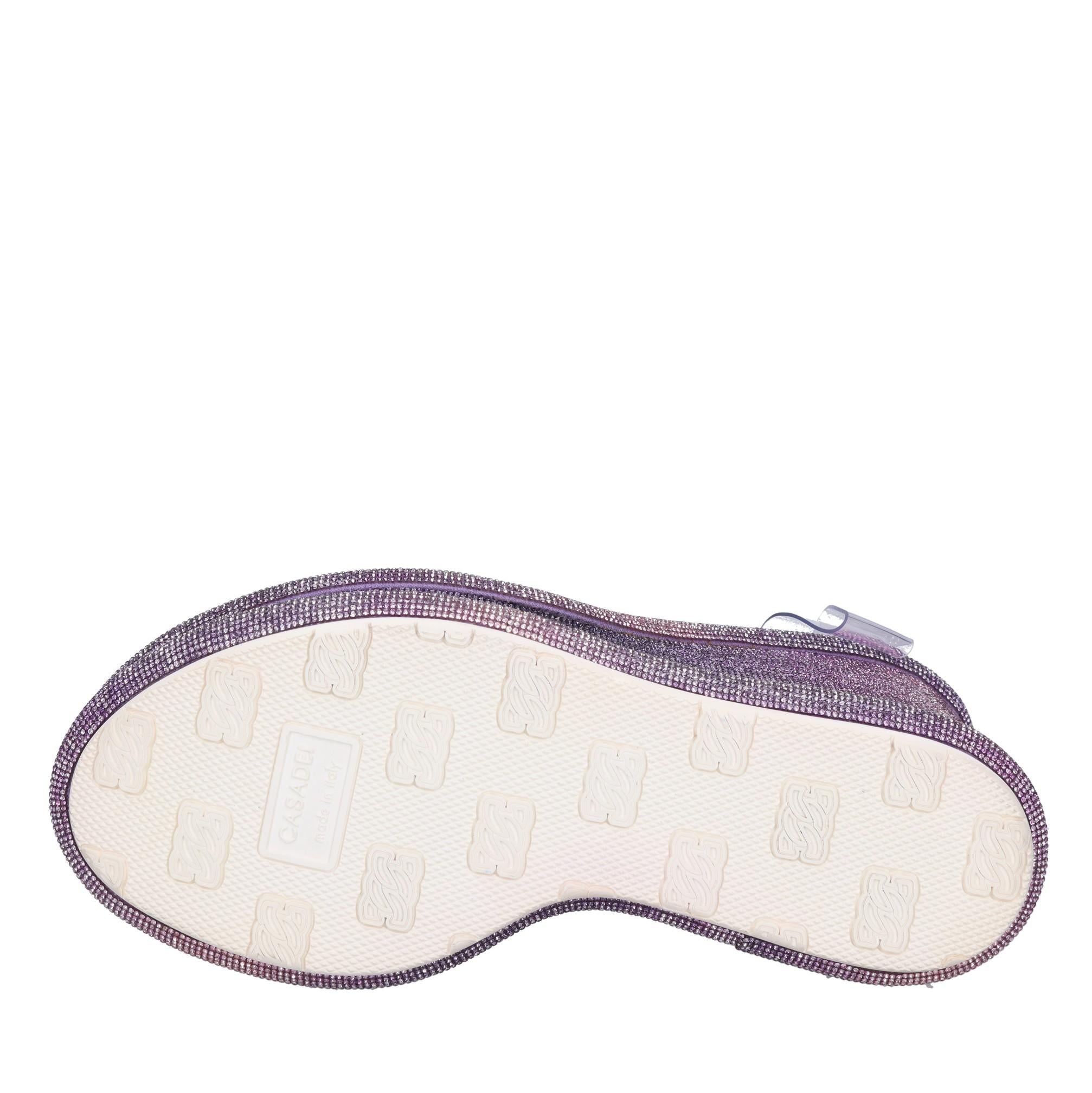 Sandali zeppa in plexi 