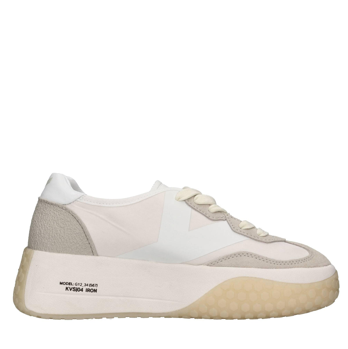 Sneakers in camoscio e tessuto 