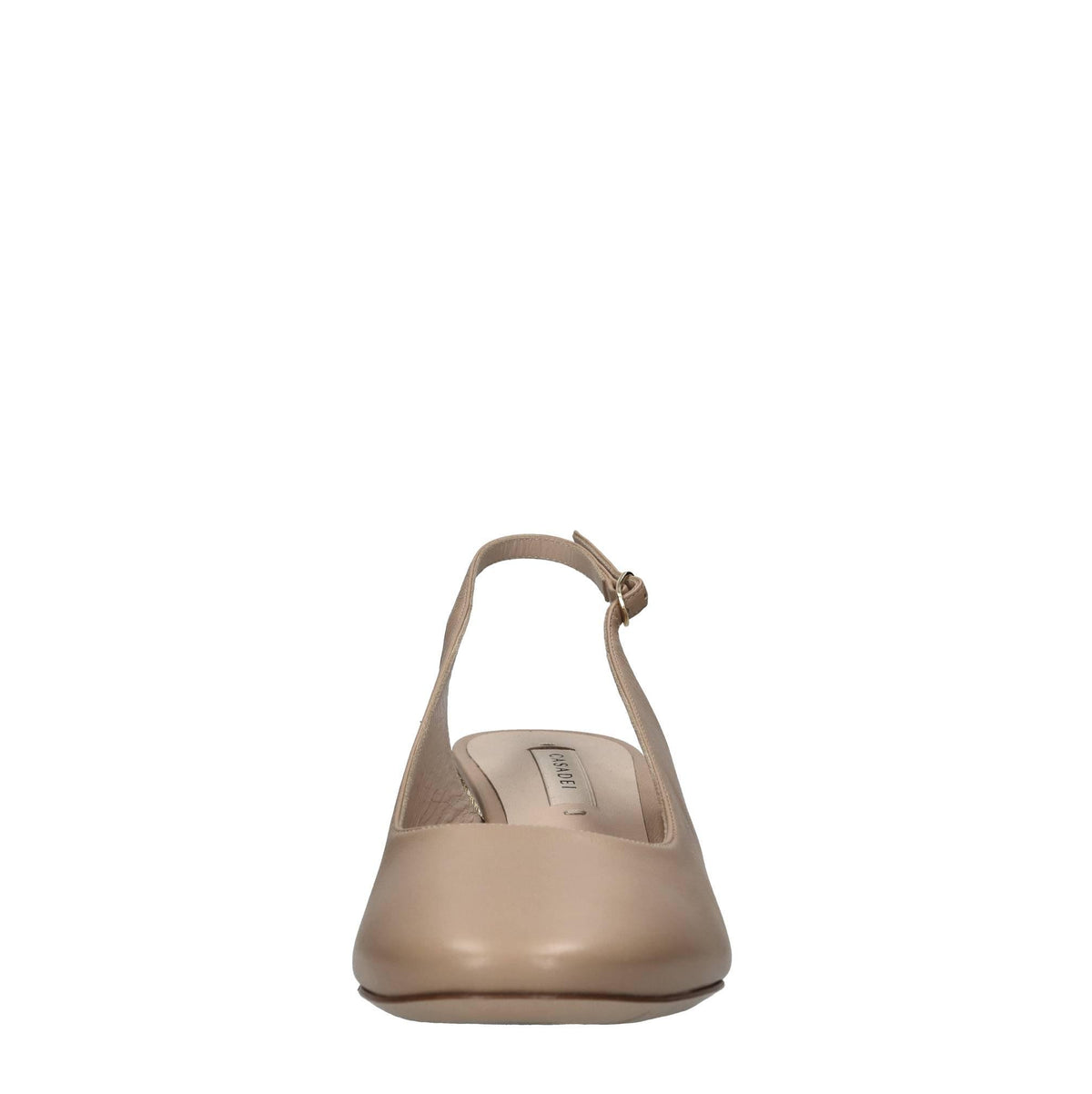 Décolleté slingback in pelle 