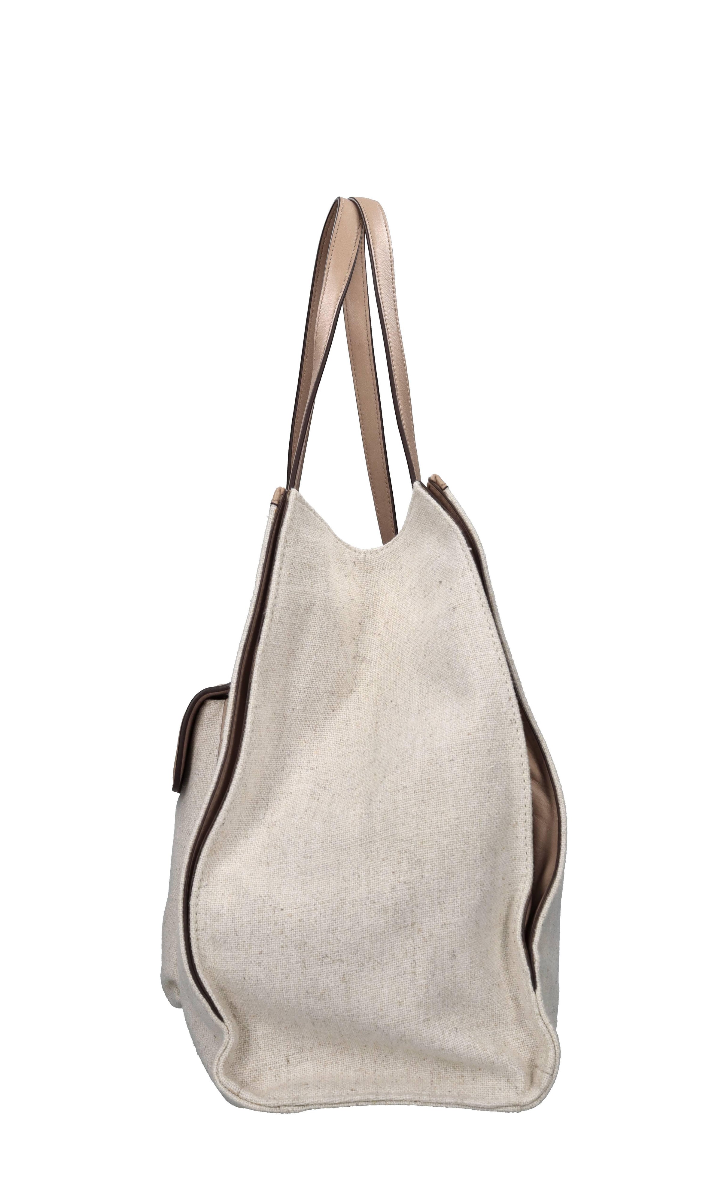 Borsa in tessuto e pelle 