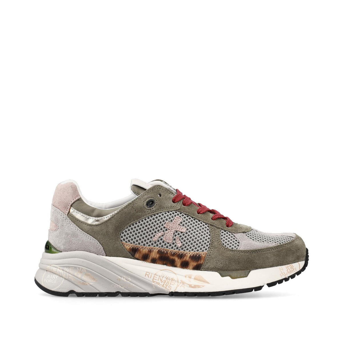 Sneakers in camoscio ecopelle e tessuto 