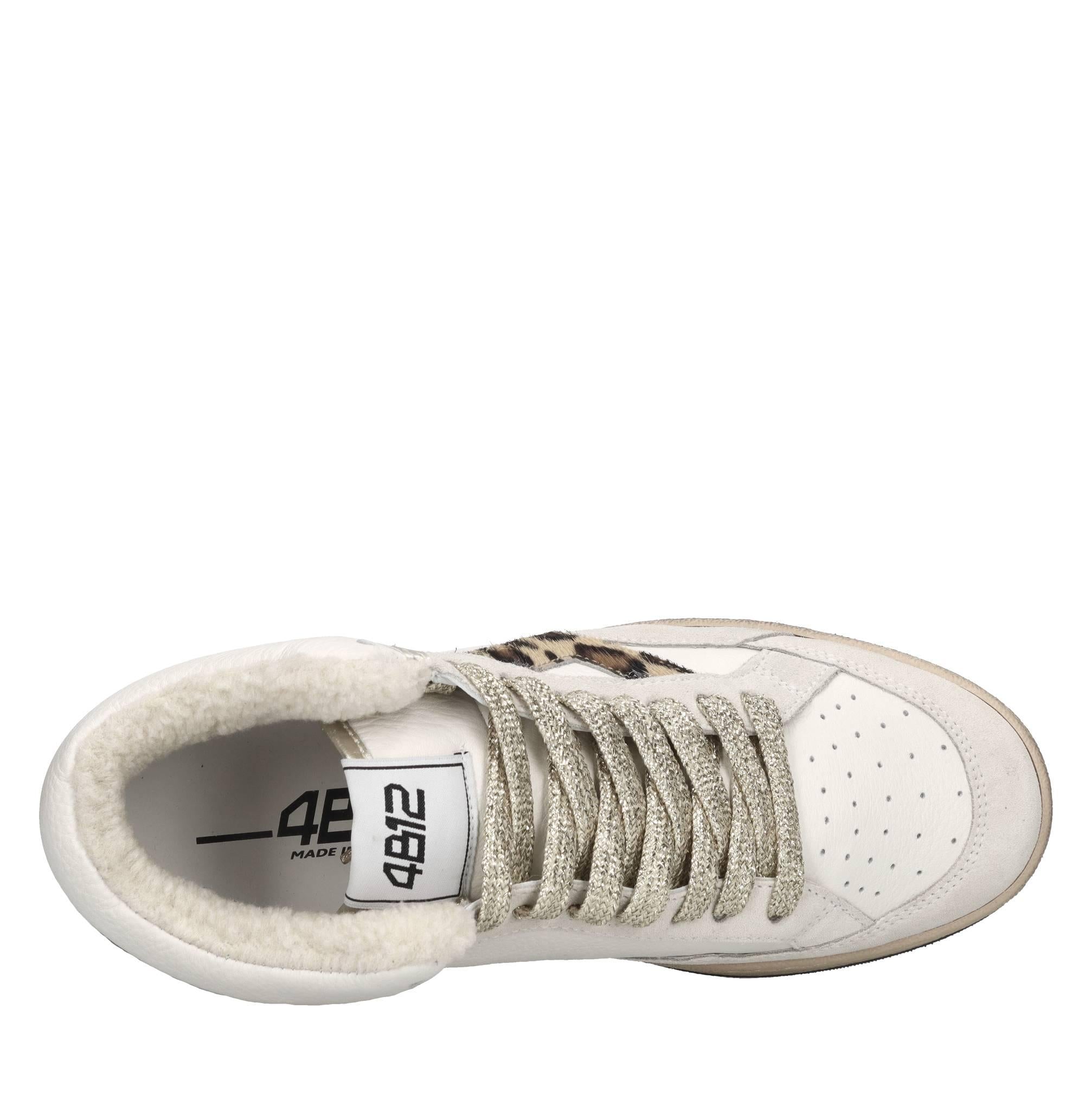 Sneakers in pelle,camoscio e cavallino 
