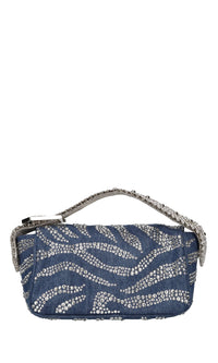 Borsa in tessuto e strass 