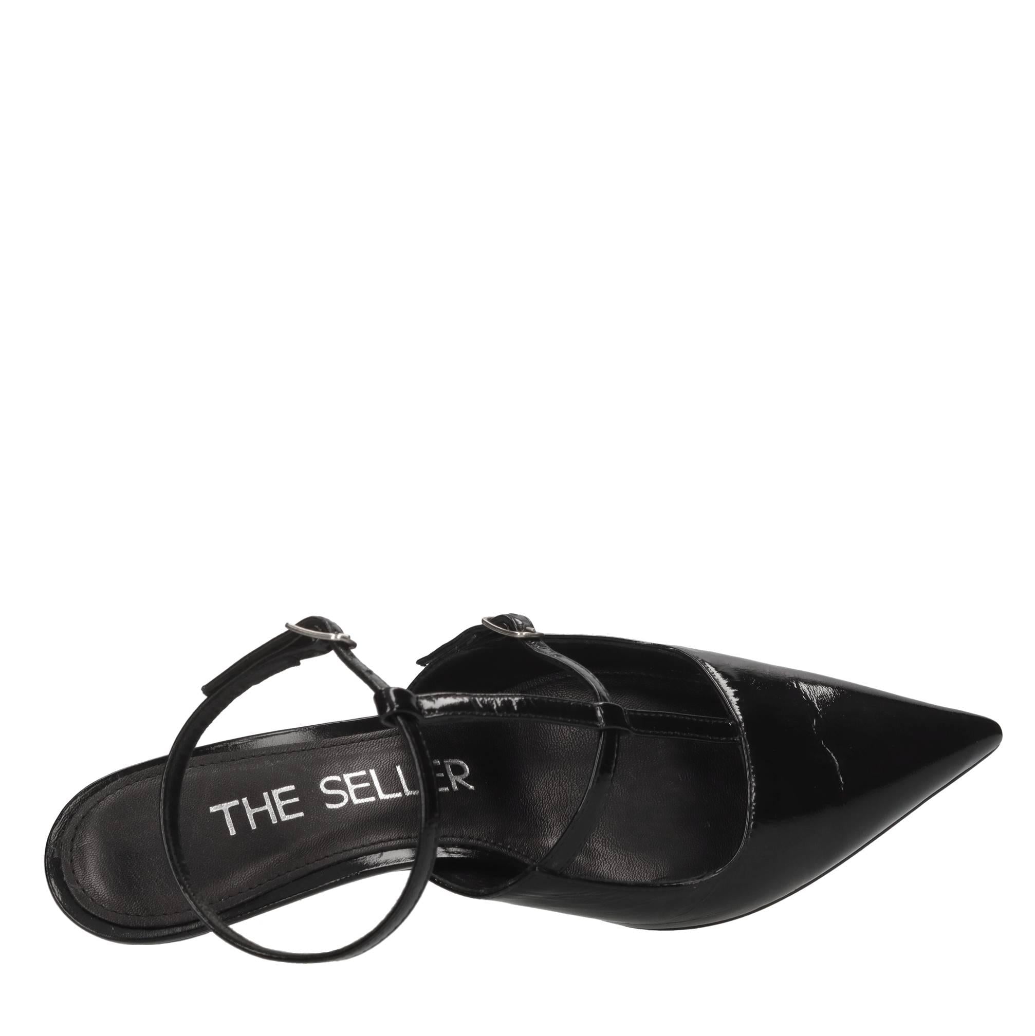 Décolleté slingback in pelle 