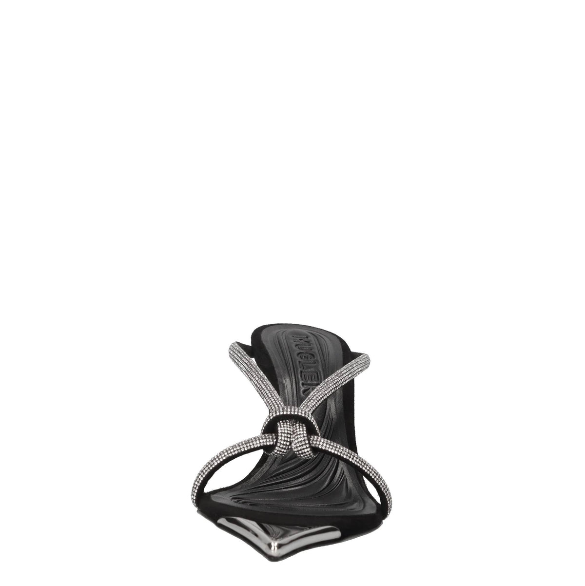 Mules Bombe in camoscio e strass 